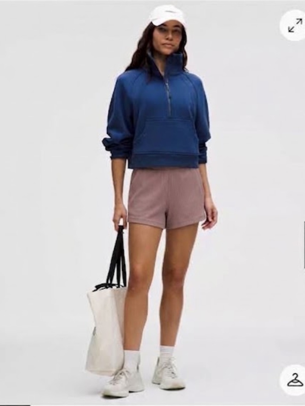 Lululemon Ribbed High Rise Softstreme Short 2” in Twilight Rose